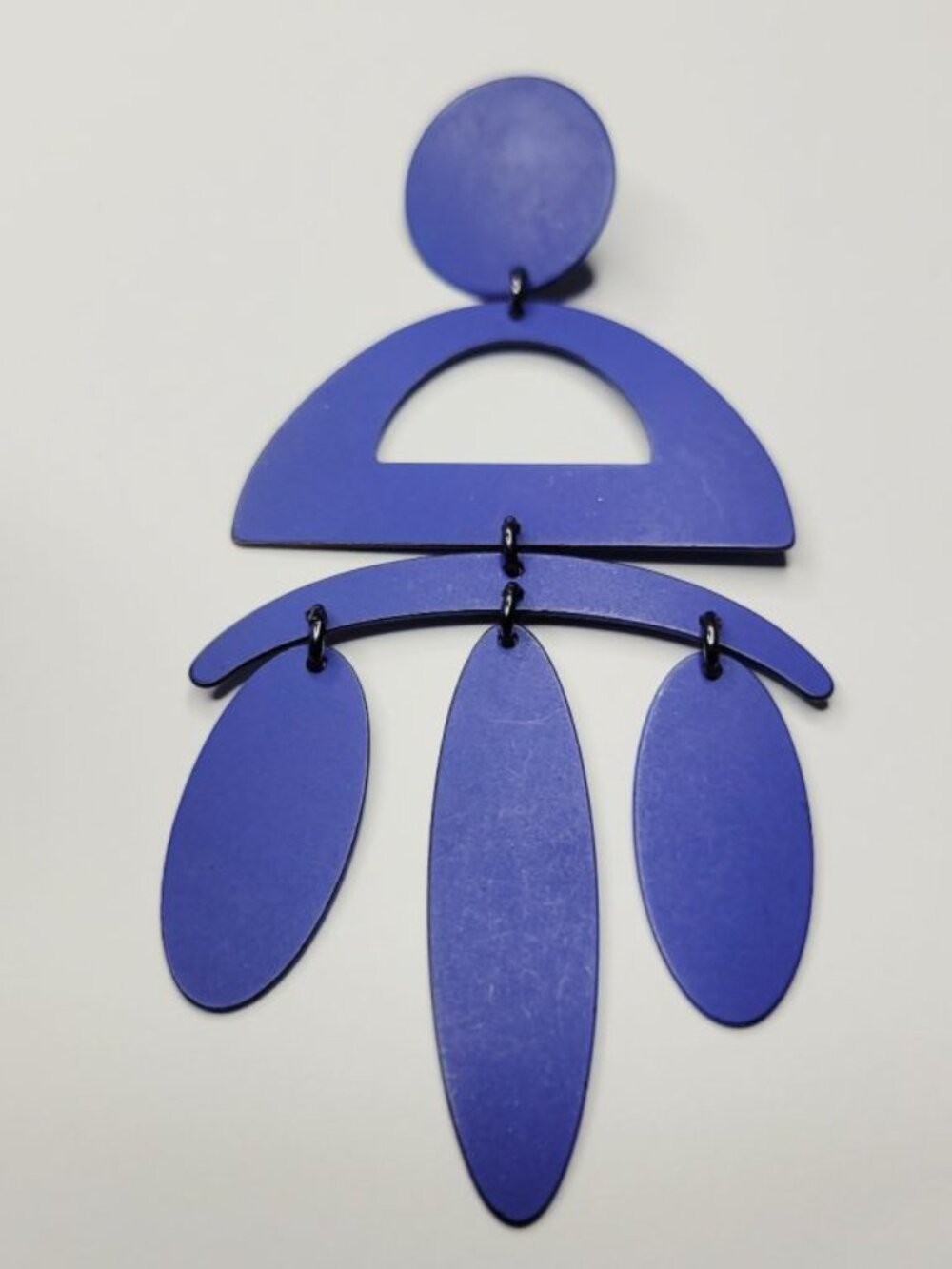 Vintage 80s or 90s Blue Purple Earrings! - Picture 5 of 5